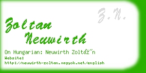 zoltan neuwirth business card